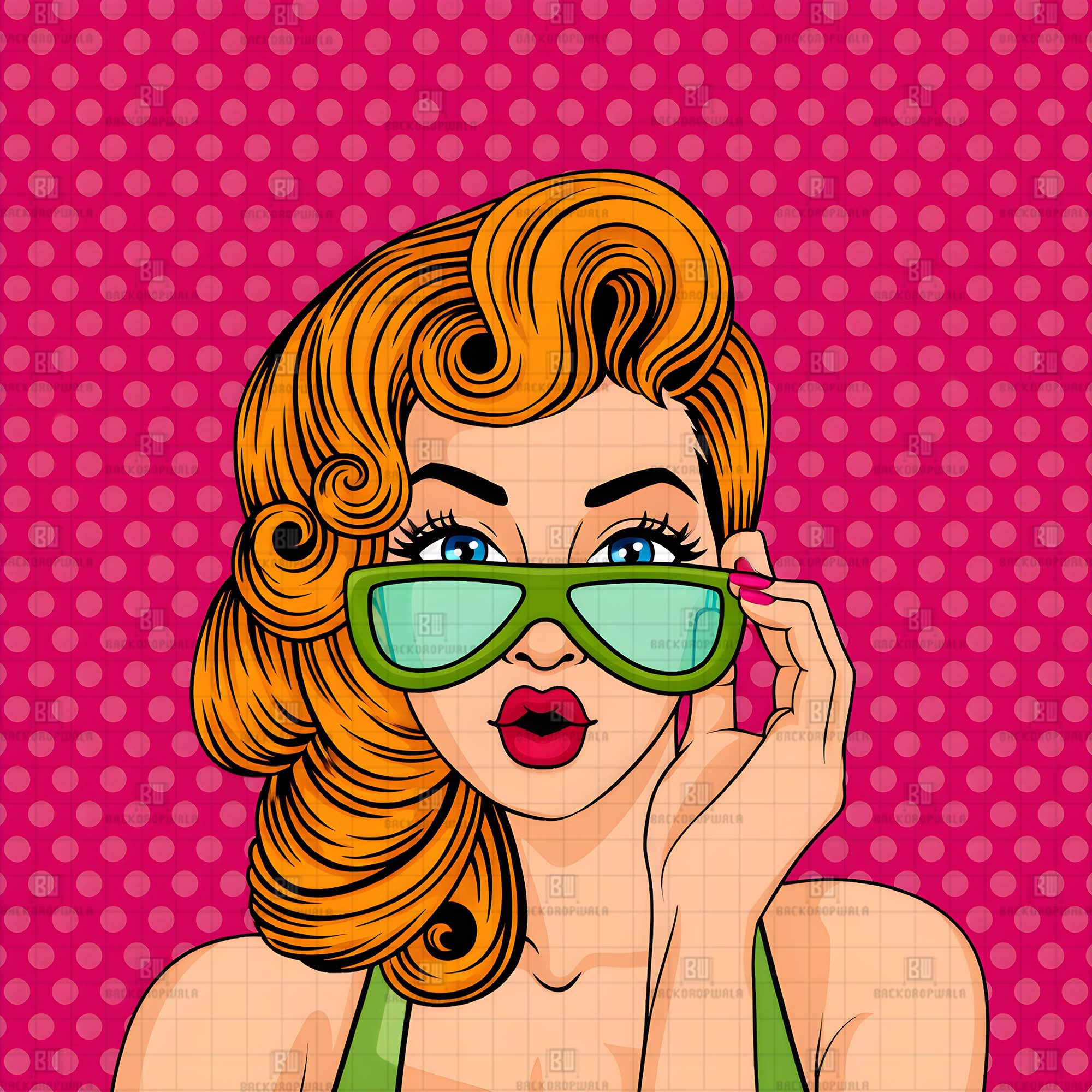 The Comic Strip Celebration Carnival & Haldi Theme Backdrop