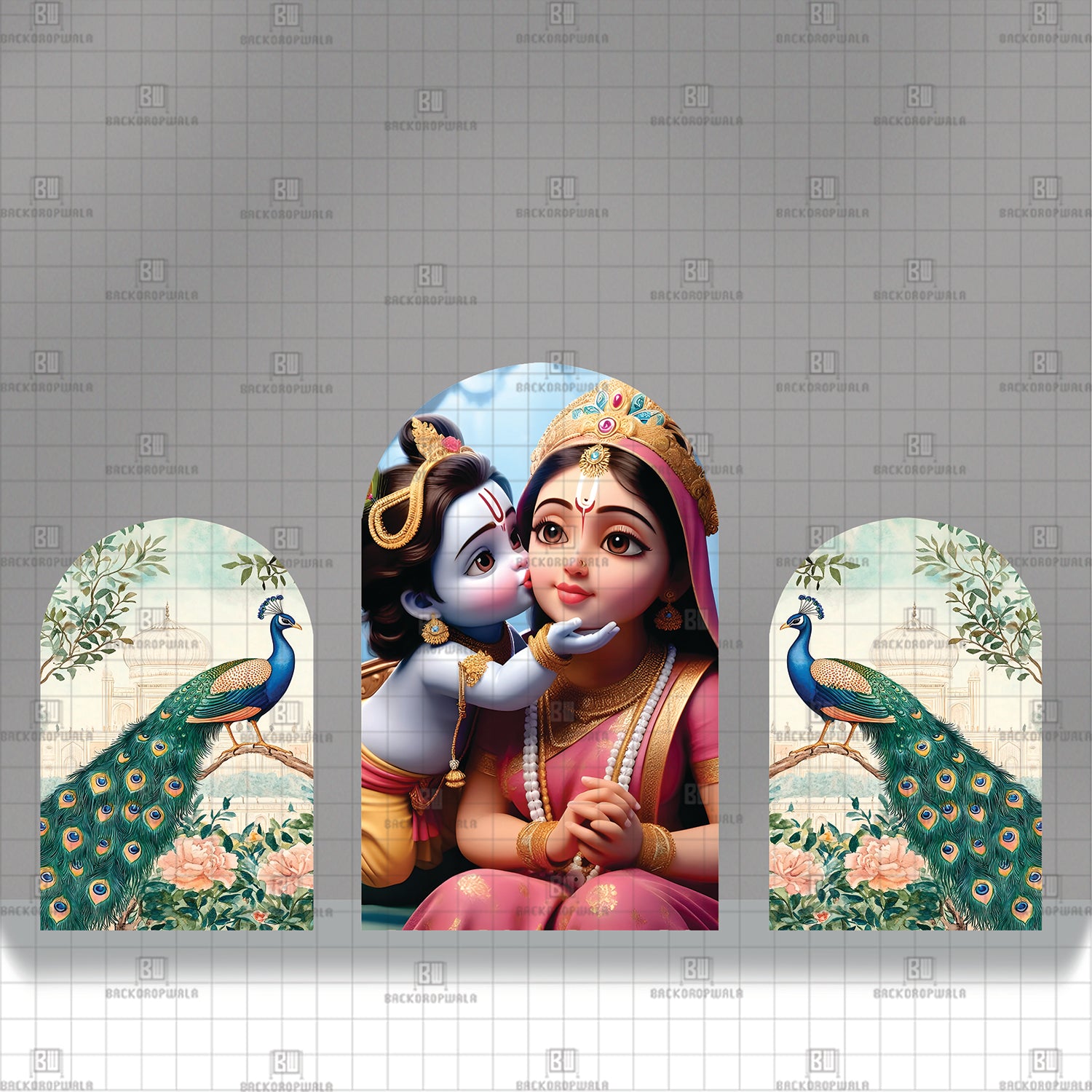 Colors of Gokul Theme Printed Event Backdrop