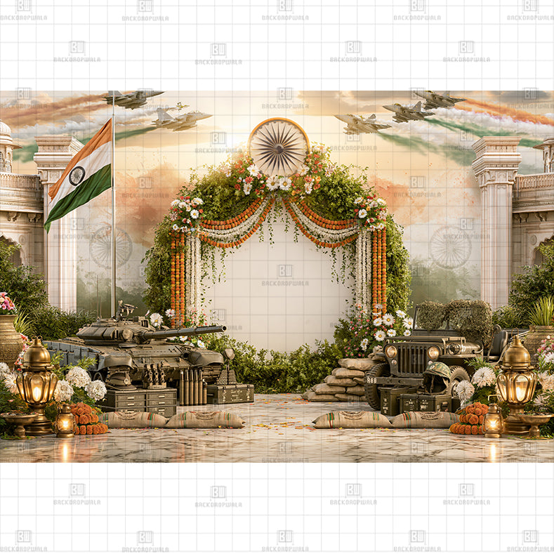 Celebrating India's Spirit Printed Backdrop