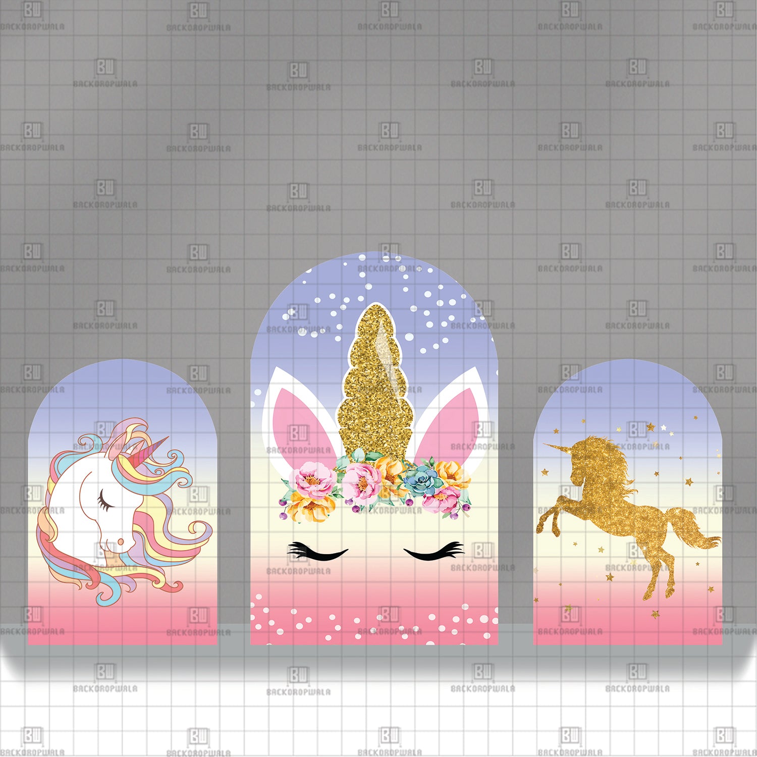 Unicorn Theme Printed Event Backdrop