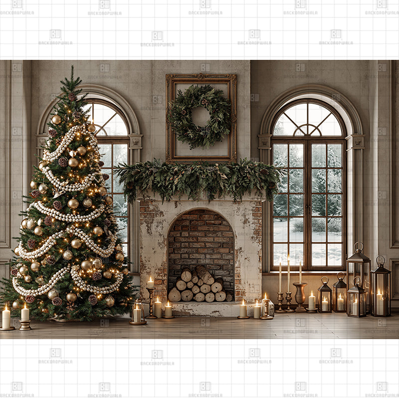 Arched Window Printed Baby Backdrops