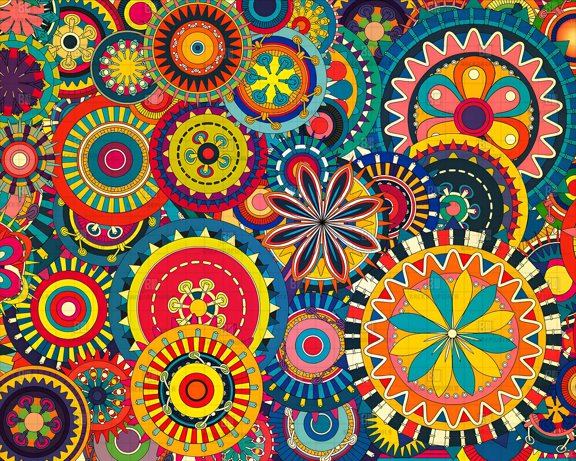 Patterns in Paradise Carnival & Haldi Theme Backdrop