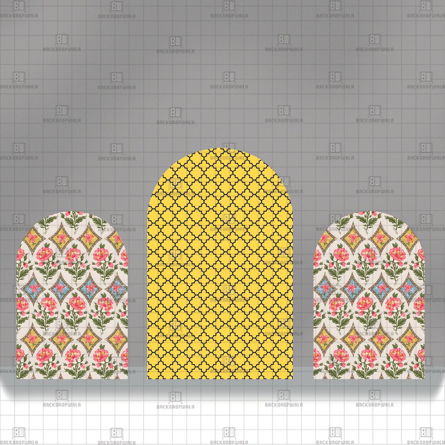 The Marigold Arch Theme Printed Event Backdrop