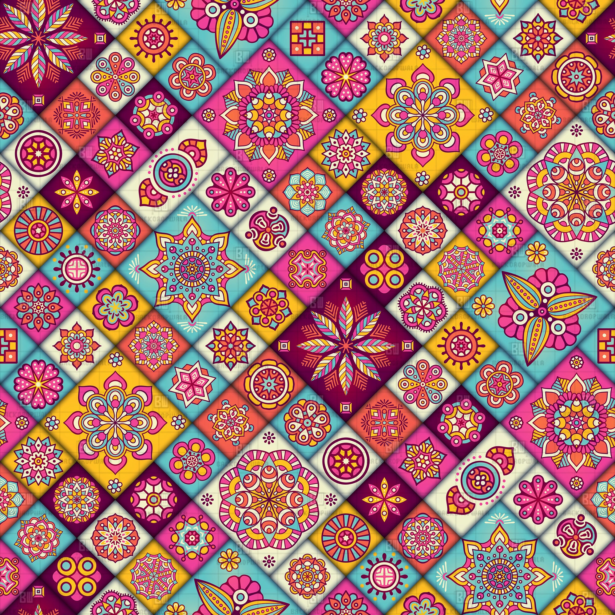 Technicolor Tapestry Carnival & Haldi Theme Backdrop