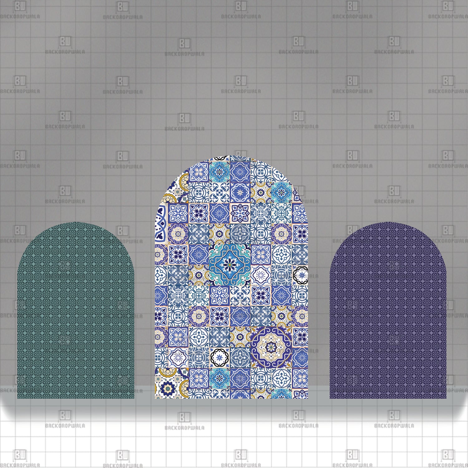 Geometric Arches Theme Printed Event Backdrop