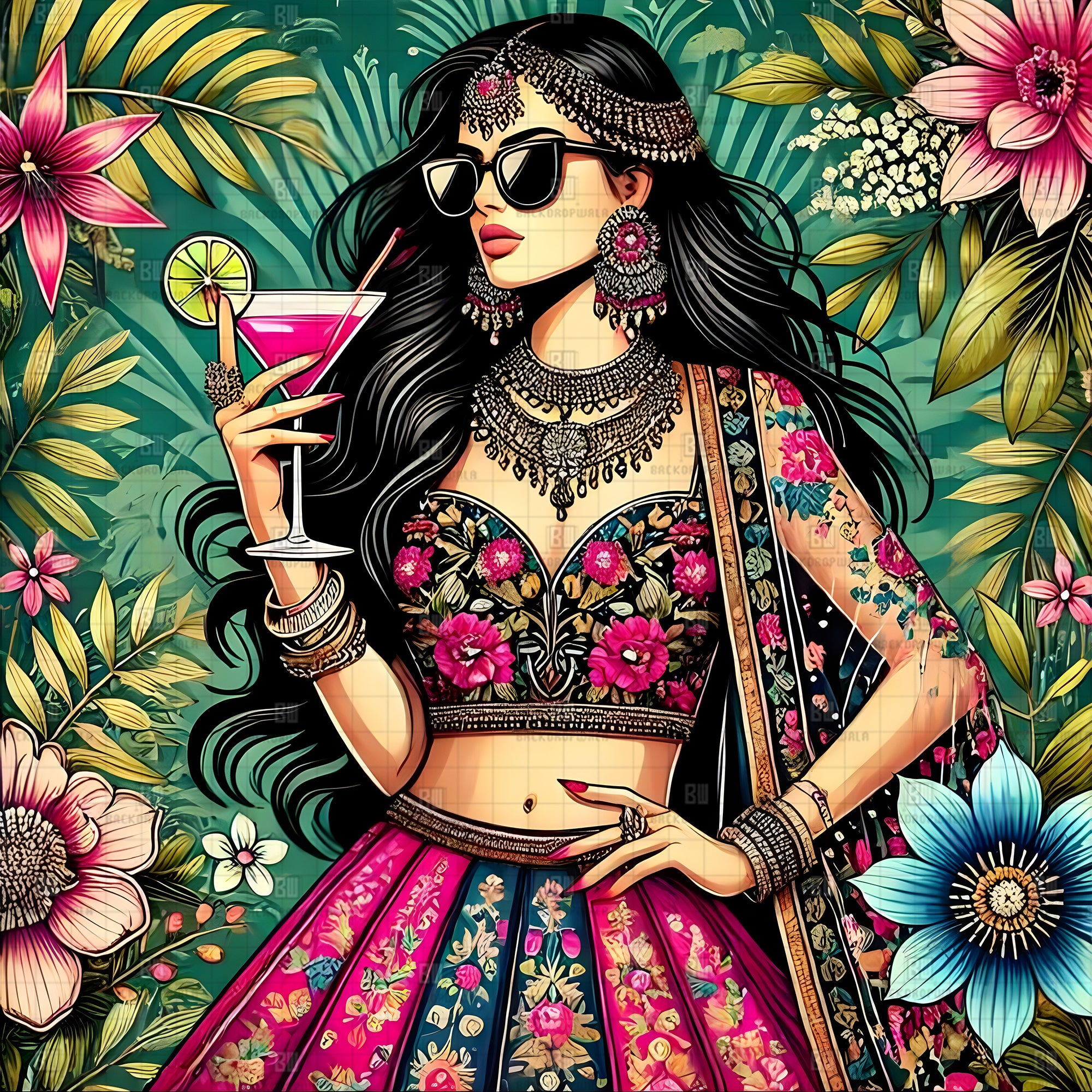 A Modern Maharani Magic Carnival & Haldi Theme Backdrop