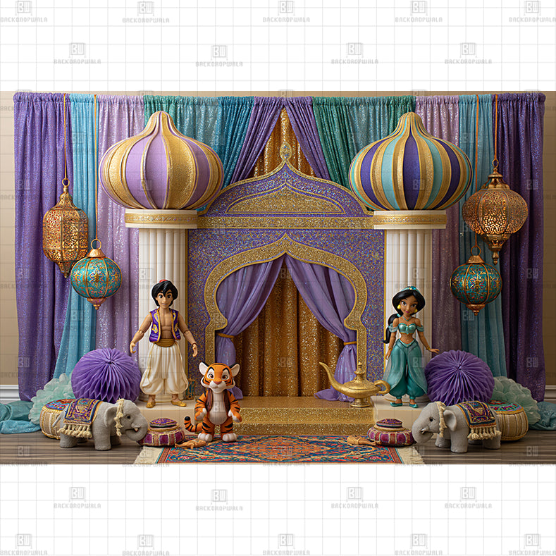 Aladdin`s Lamp Dreamscape Backdrop Printed Baby Backdrop