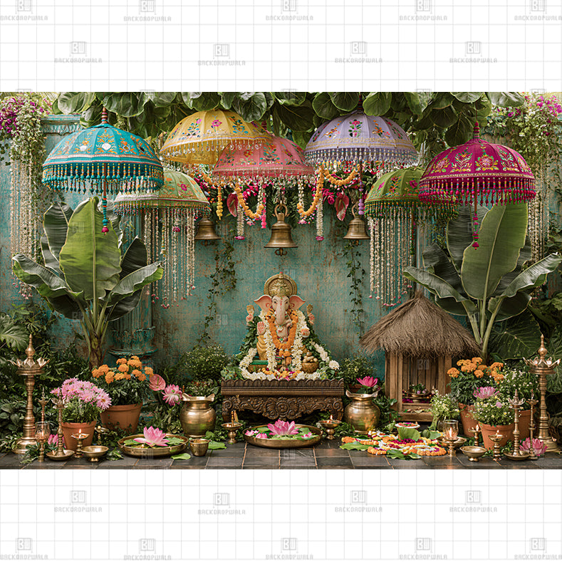 Royal Blessings Temple Court Printed Baby Backdrop