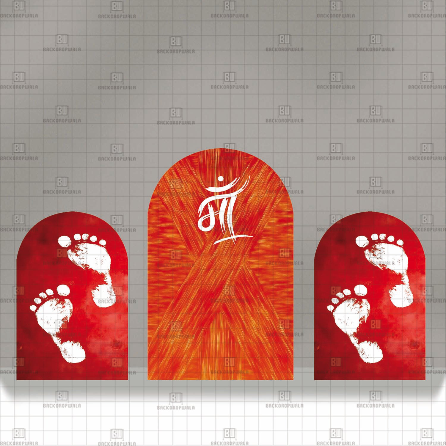 Maa - The Eternal Flame Theme Printed Event Backdrop