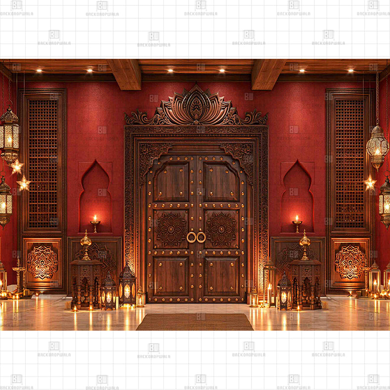 Royal Haveli Grandeur Printed Diwali Baby Backdrop