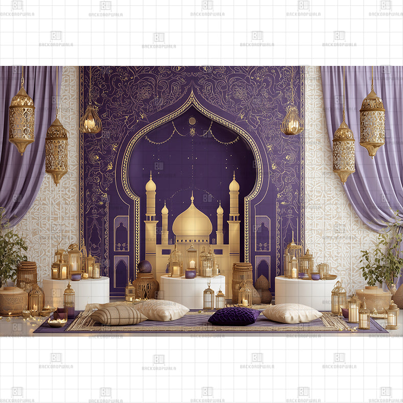 Aladdin Magical Night Backdrop Printed Baby Backdrop
