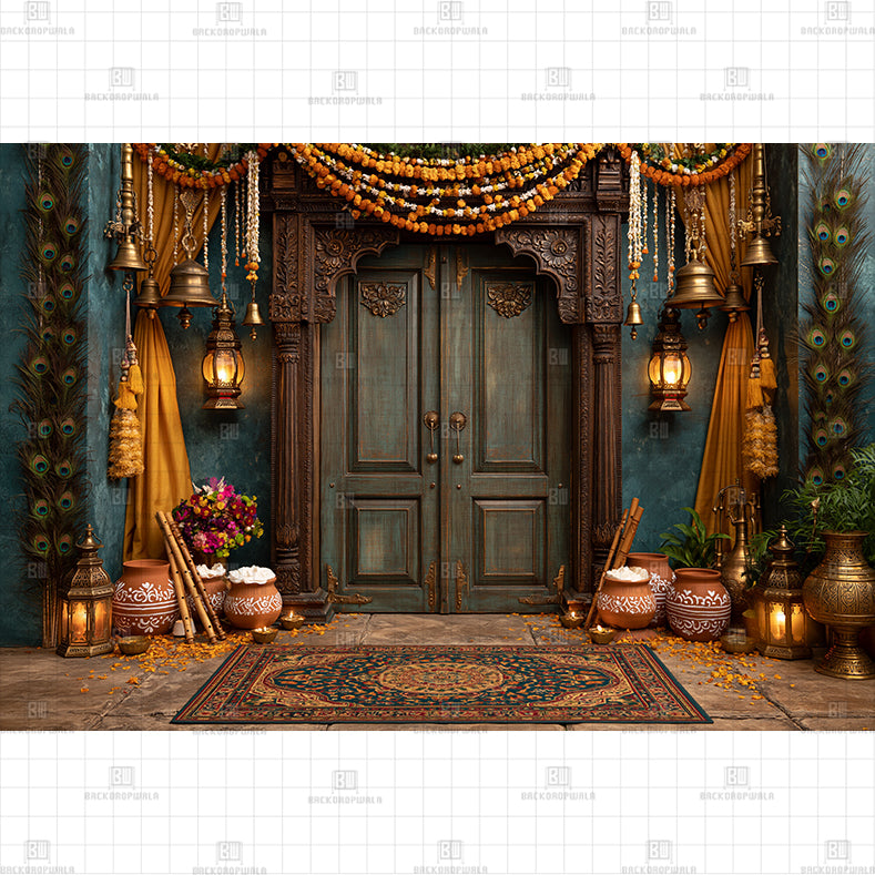 Floral Door Decor PRINTED BACKDROP