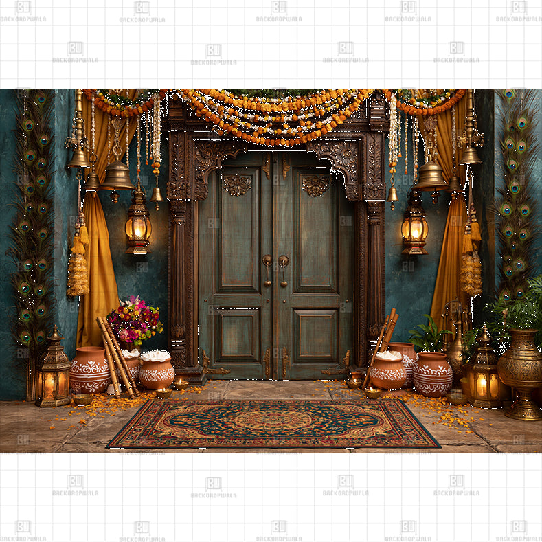 Floral Door Decor PRINTED BACKDROP