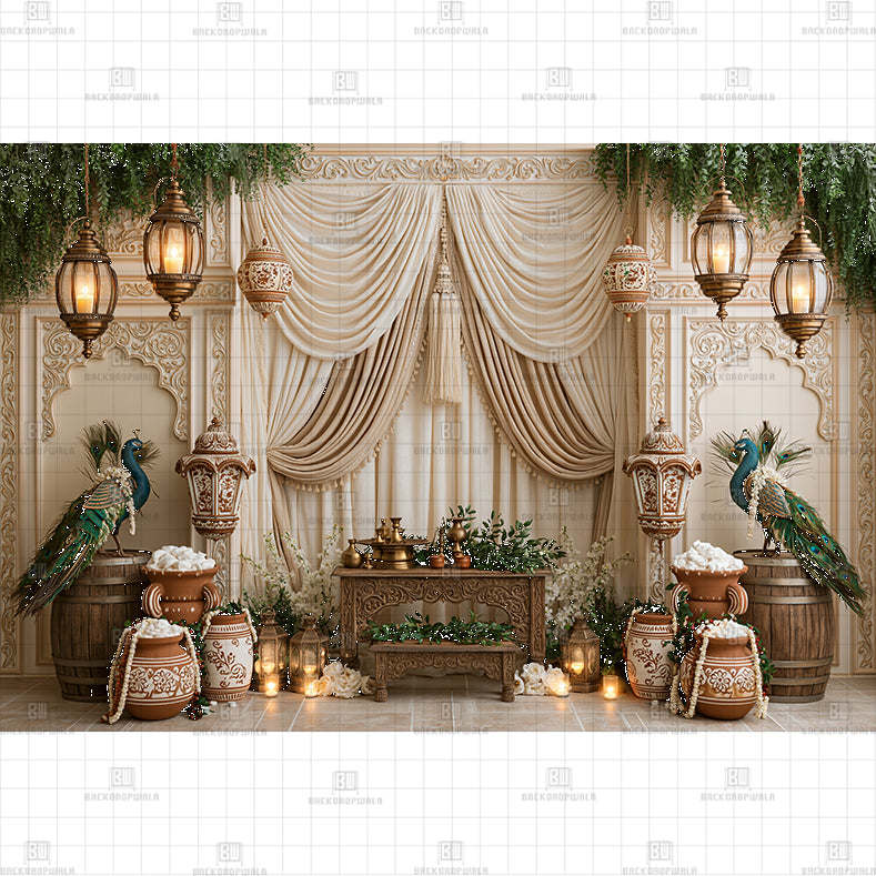 Grand Peacock Hall PRINTED BACKDROP
