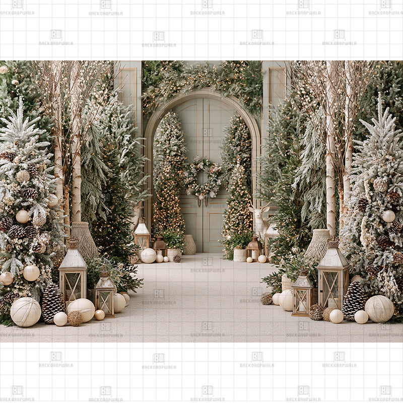 Enchanted Winter Garden Glow Printed Baby Backdrop