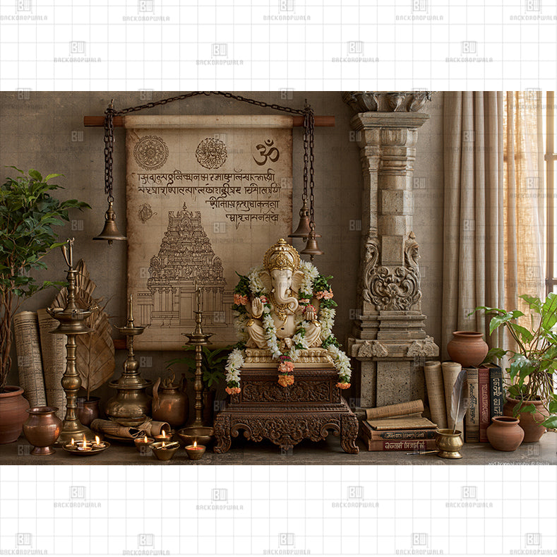 Golden Temple Arch Printed Baby Backdrop