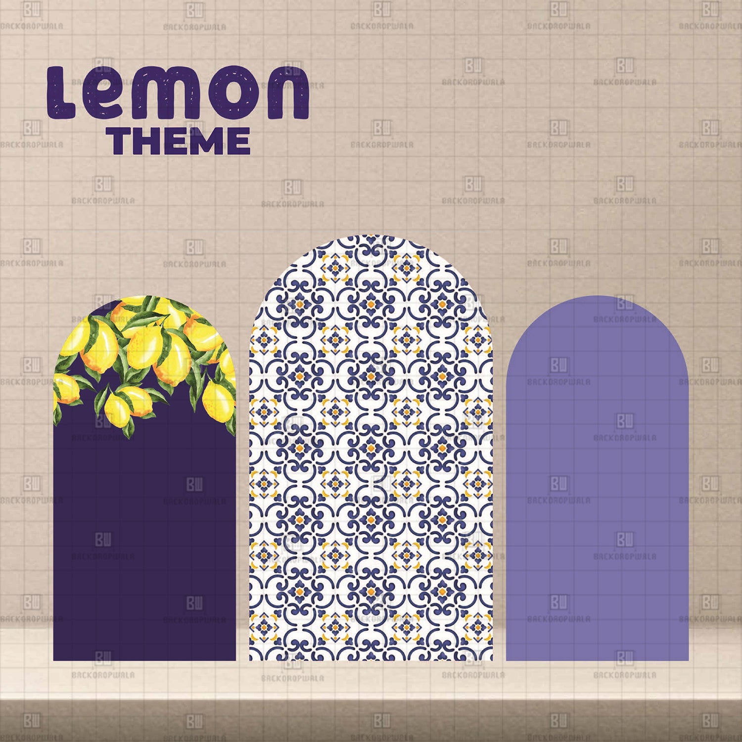 Lemon Theme Printed Event Backdrop