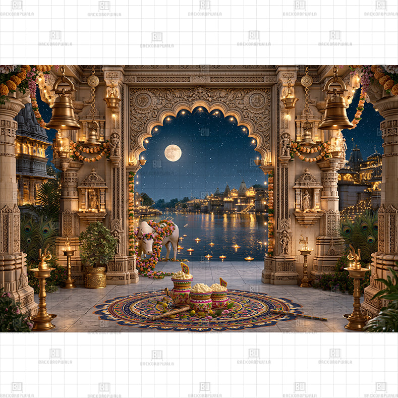 Golden Temple Doorway PRINTED BACKDROP