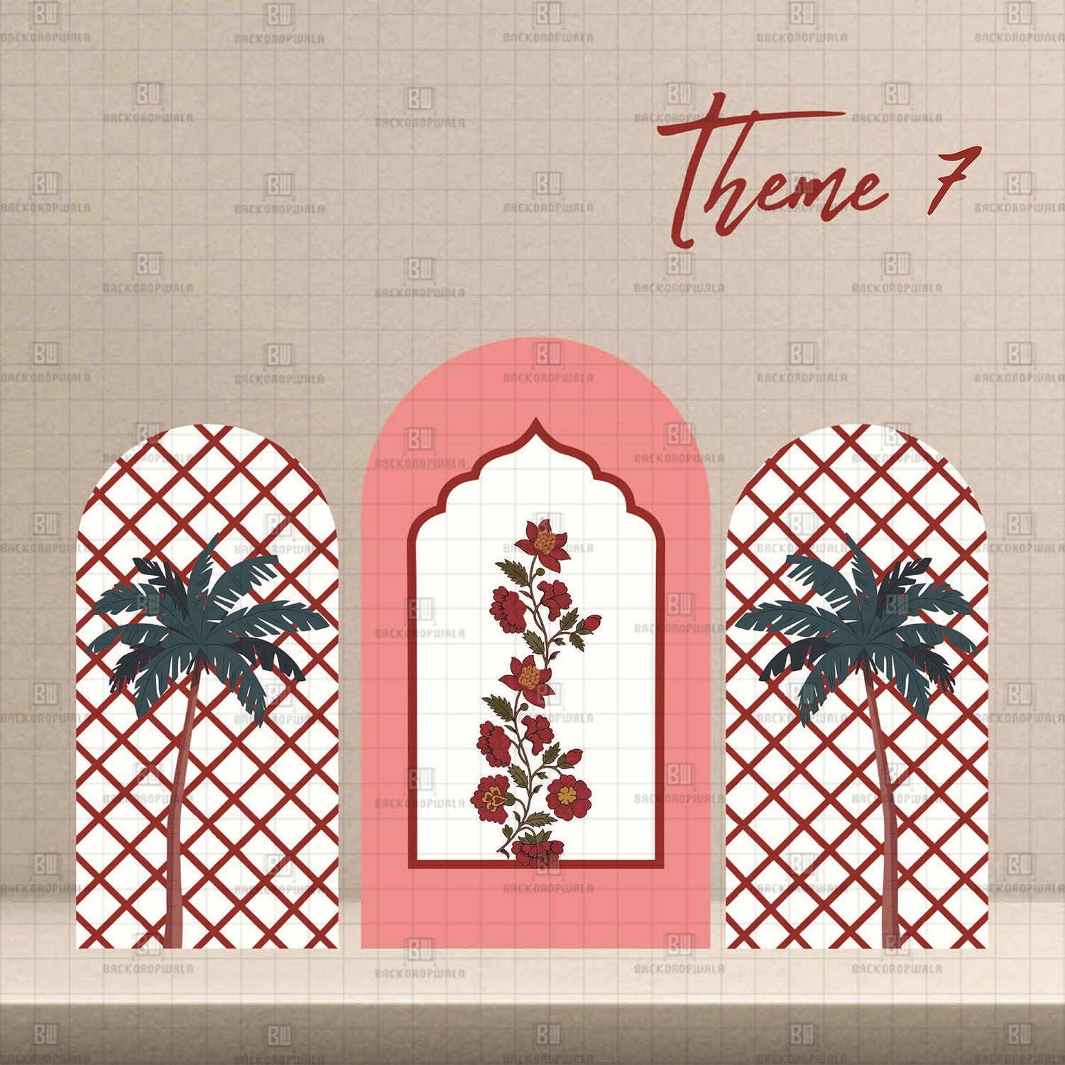 Island Serenade Theme Printed Event Backdrop