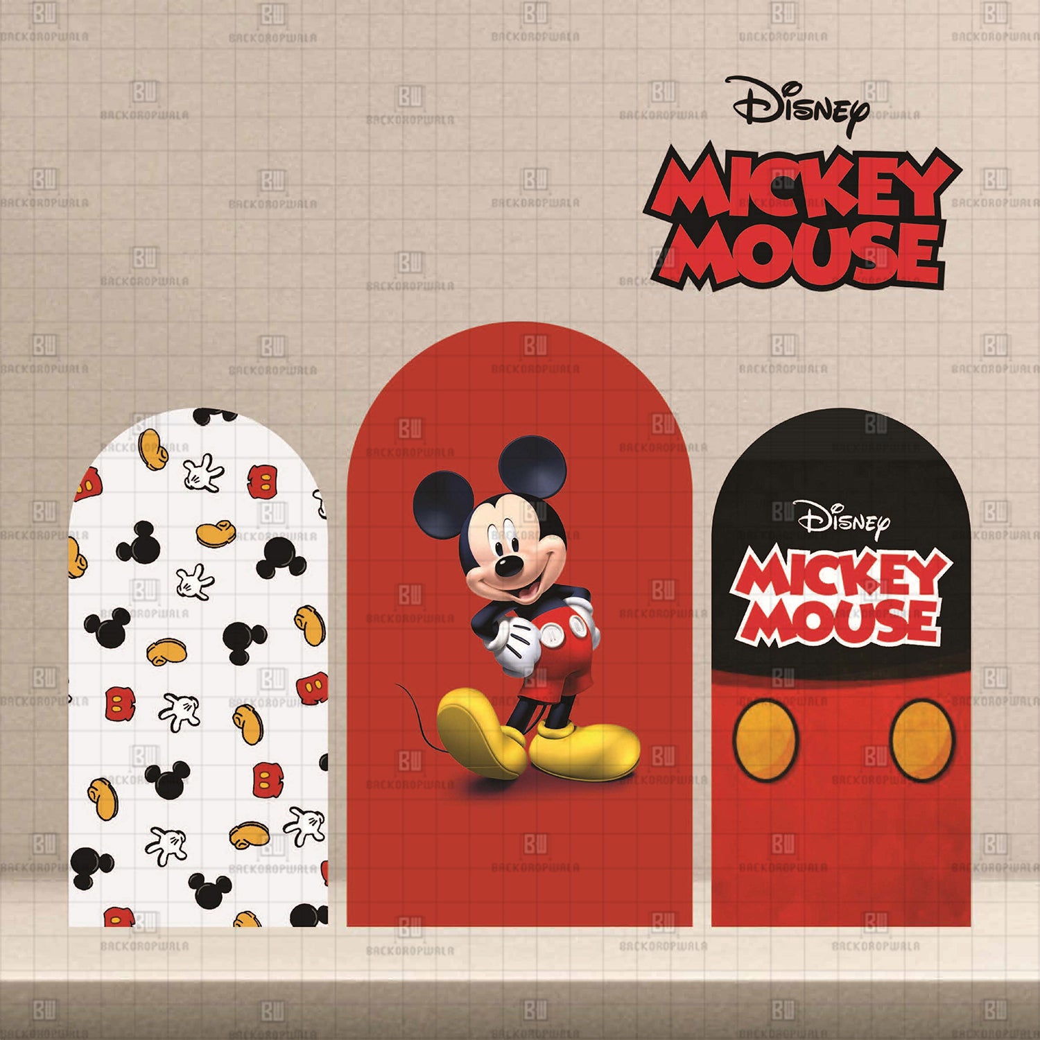 Disney Mickey Mouse Theme Printed Event Backdrop