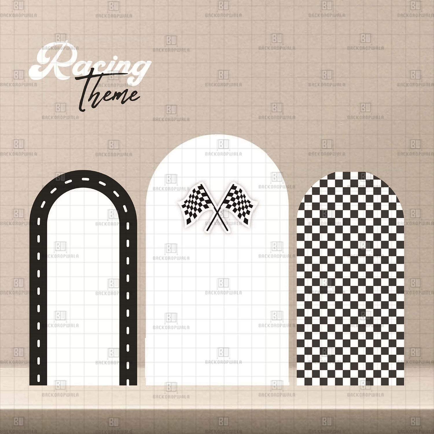 Racing Theme Printed Event Backdrop
