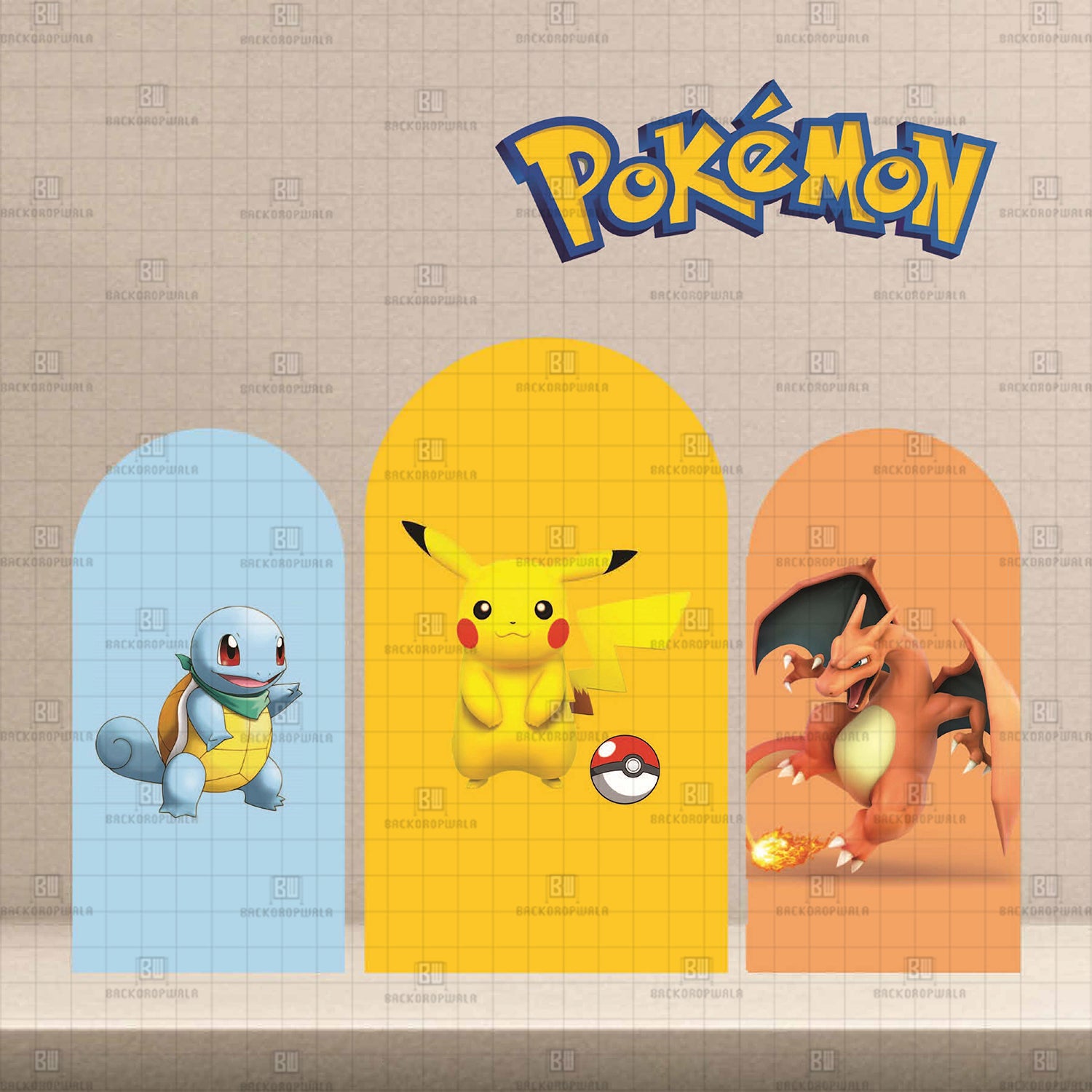 Pokemon Theme Printed Event Backdrop
