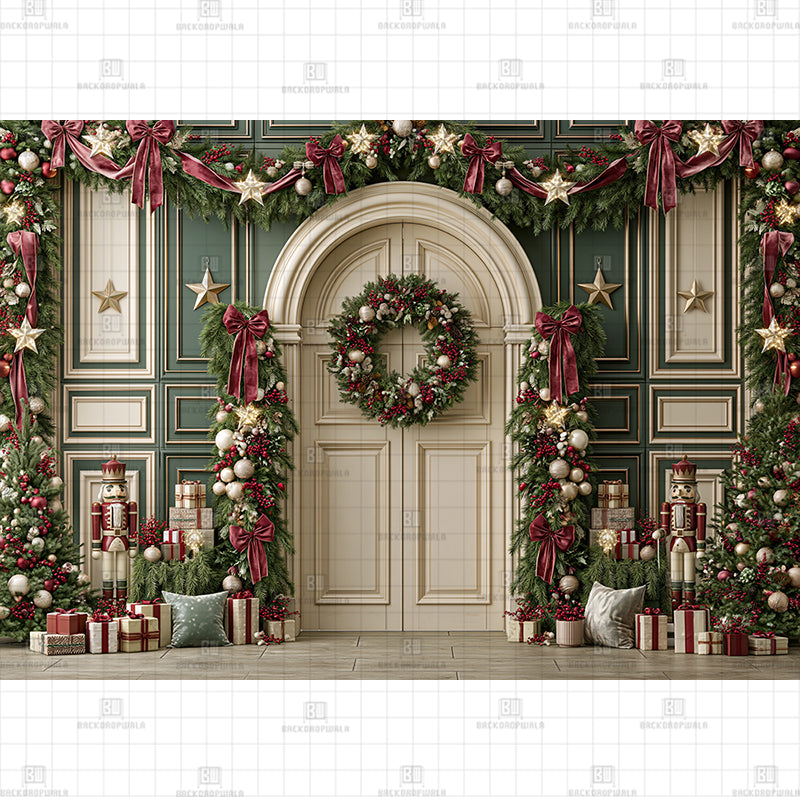Christmas Workshop Printed Baby Backdrop