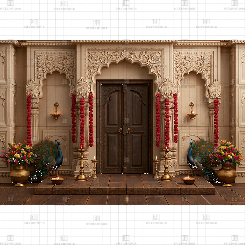 The Auspicious Vivah Mandap Printed Baby Backdrop