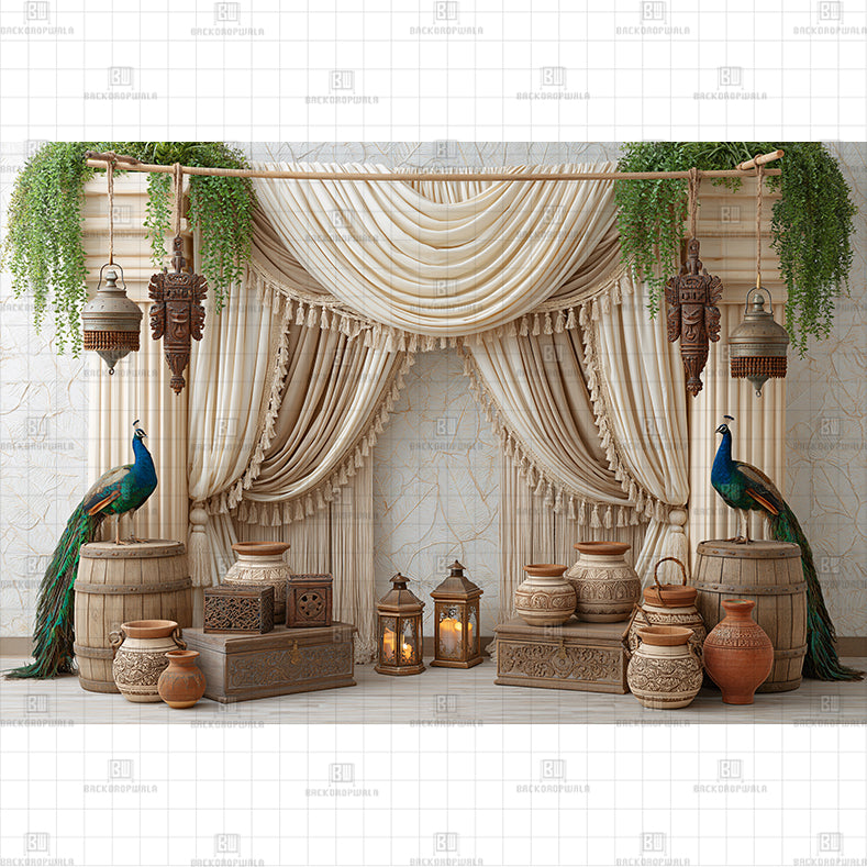 Heritage Palace Courtyard Printed Baby Backdrop