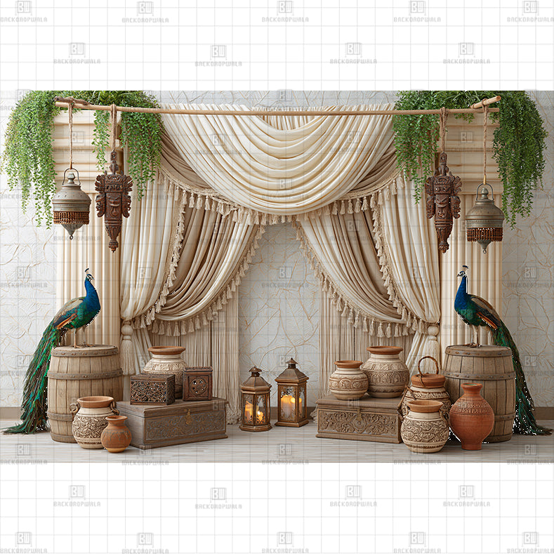 Heritage Palace Courtyard Printed Baby Backdrop