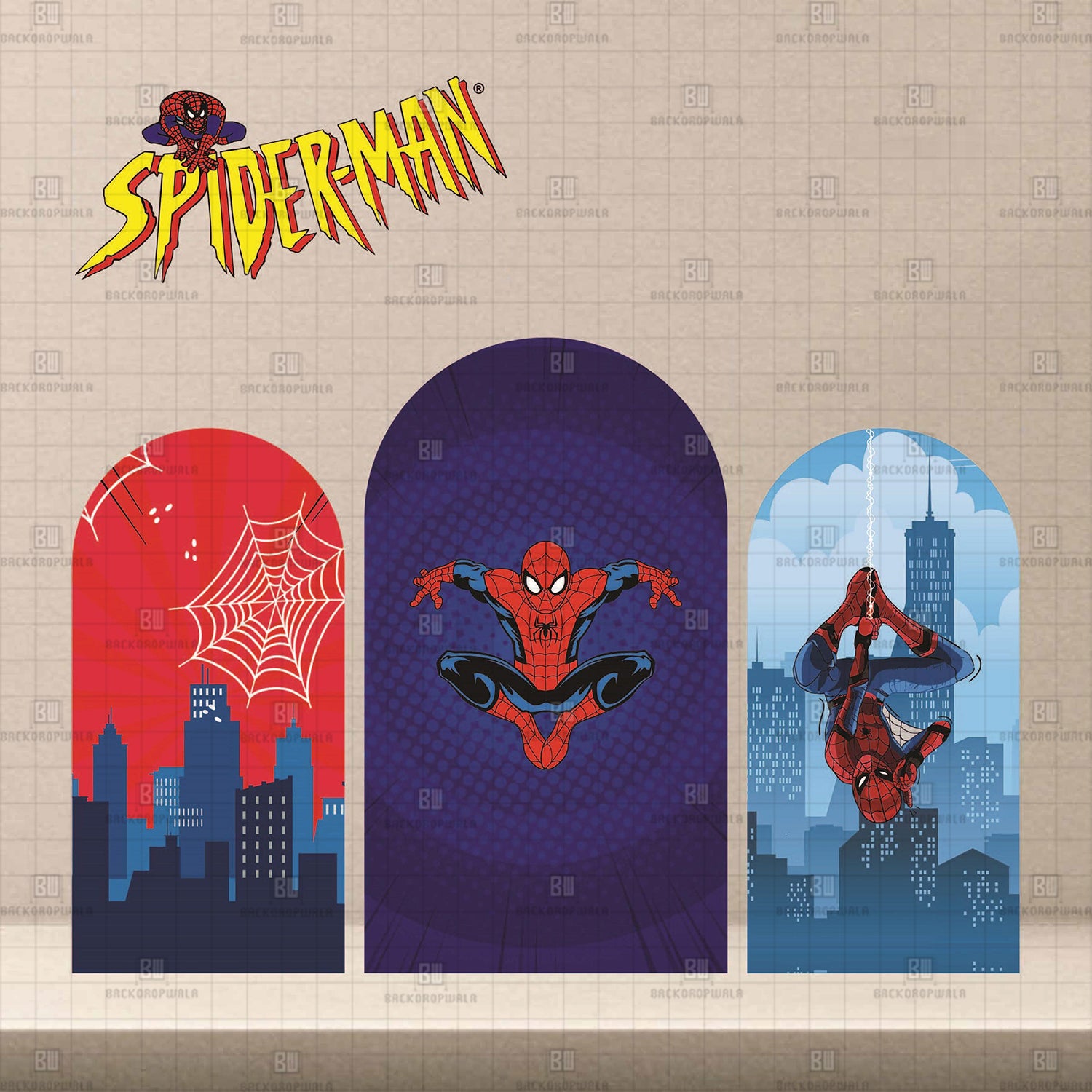 Spider-Man Event Theme Printed Event Backdrop