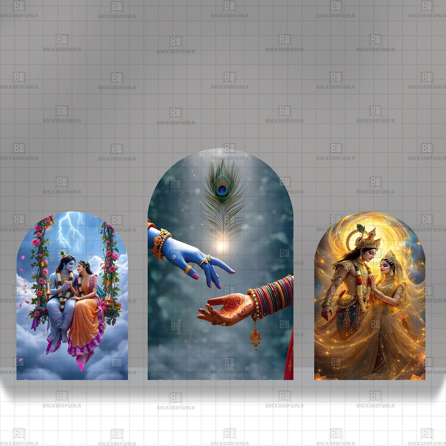 The Touch of Devotion Theme Printed Event Backdrop