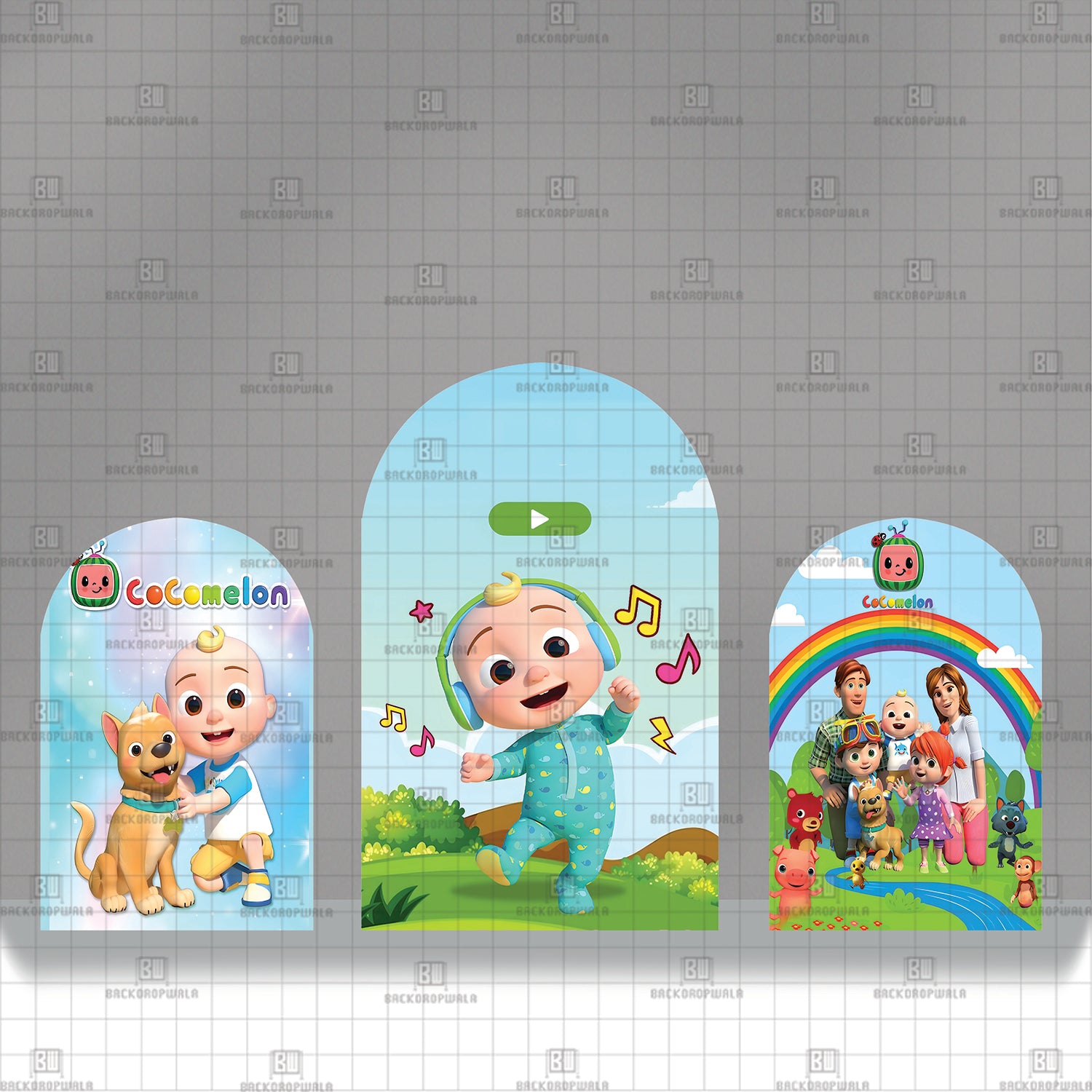 Cocomelon Theme Printed Event Backdrop