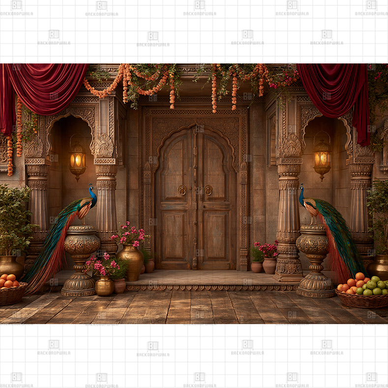 Ornate Palace Chamber Printed Baby Backdrop