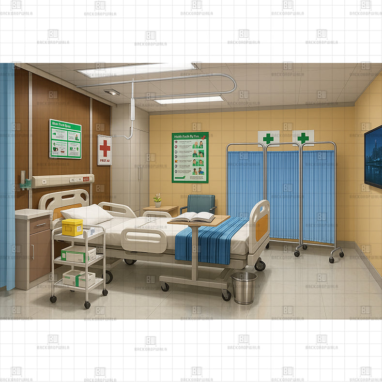 Patients Room Printed Baby Backdrop