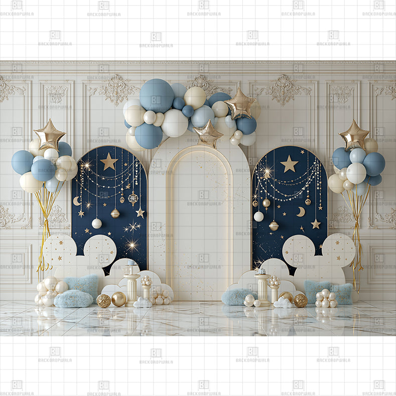 Twinkle Twinkle Little Star Birthday Printed Baby Backdrop