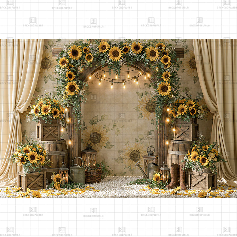 My Flower Shop Printed Baby Backdrop