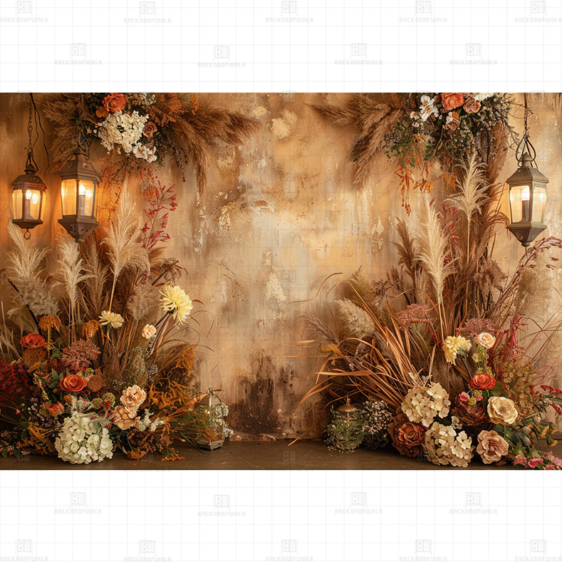 Rustic Glow Printed Baby Backdrop