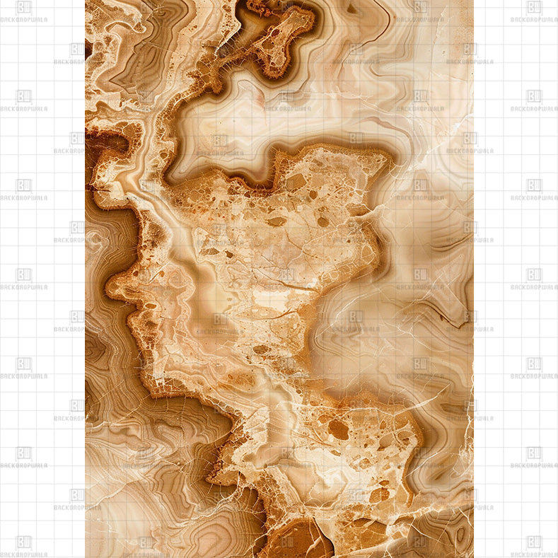 Brown and cream marble texture Printed Product Backdrop