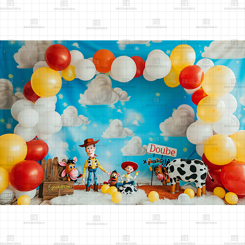 Woody & Friend Printed Baby Backdrop