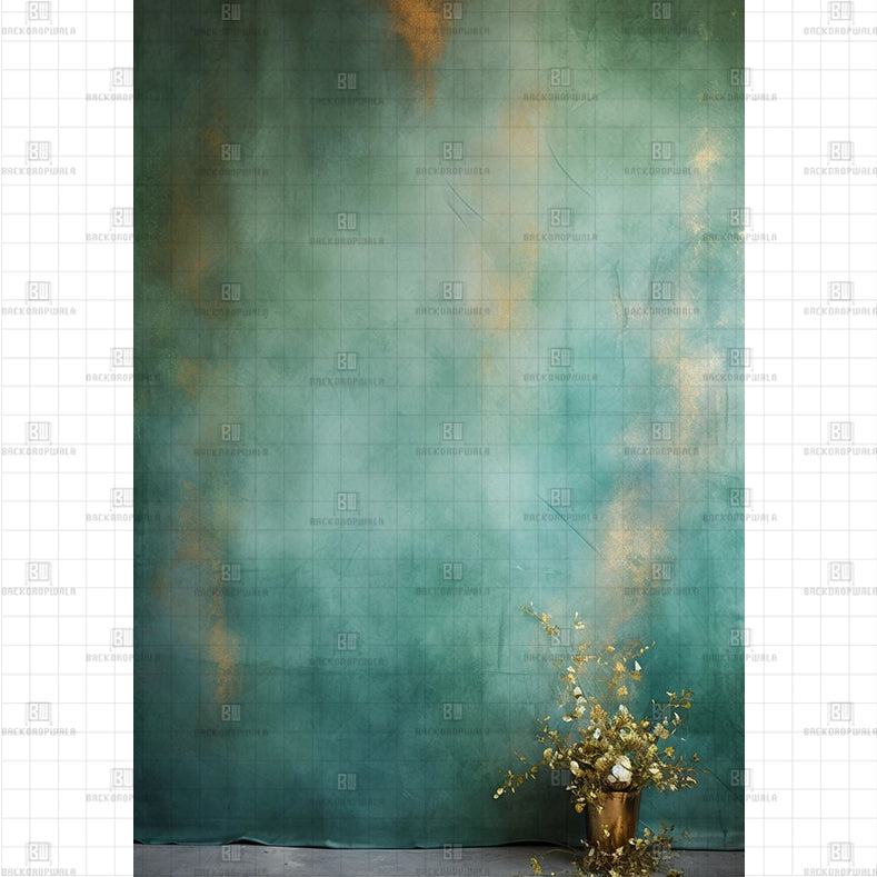 Aqua Gold Printed Product Backdrop