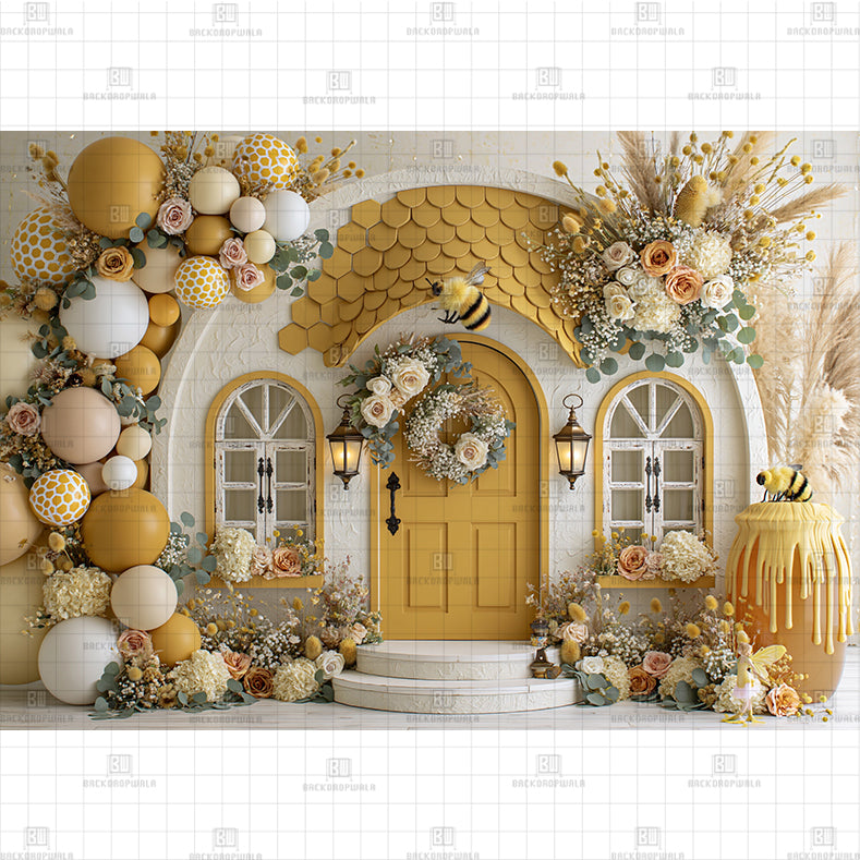 Winnie The Pooh Tree Printed Baby Backdrop