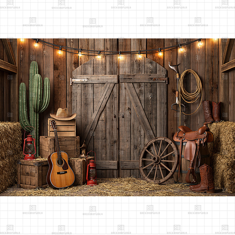 Cabin Night Printed Baby Backdrop