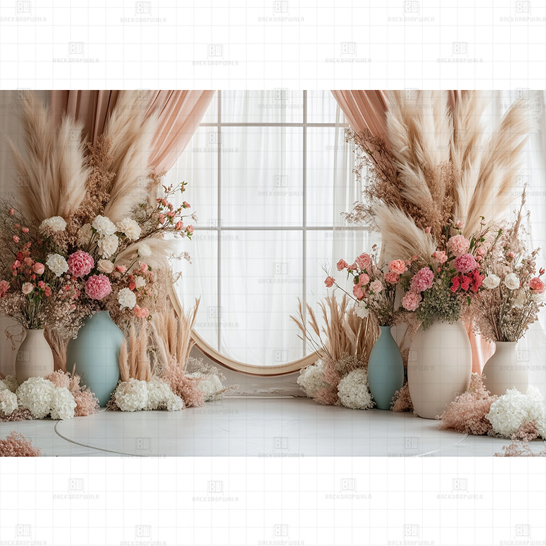 Blush Breeze Printed Baby Backdrop