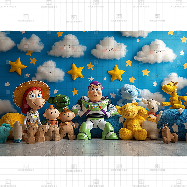 Toy Story Party Printed Baby Backdrop