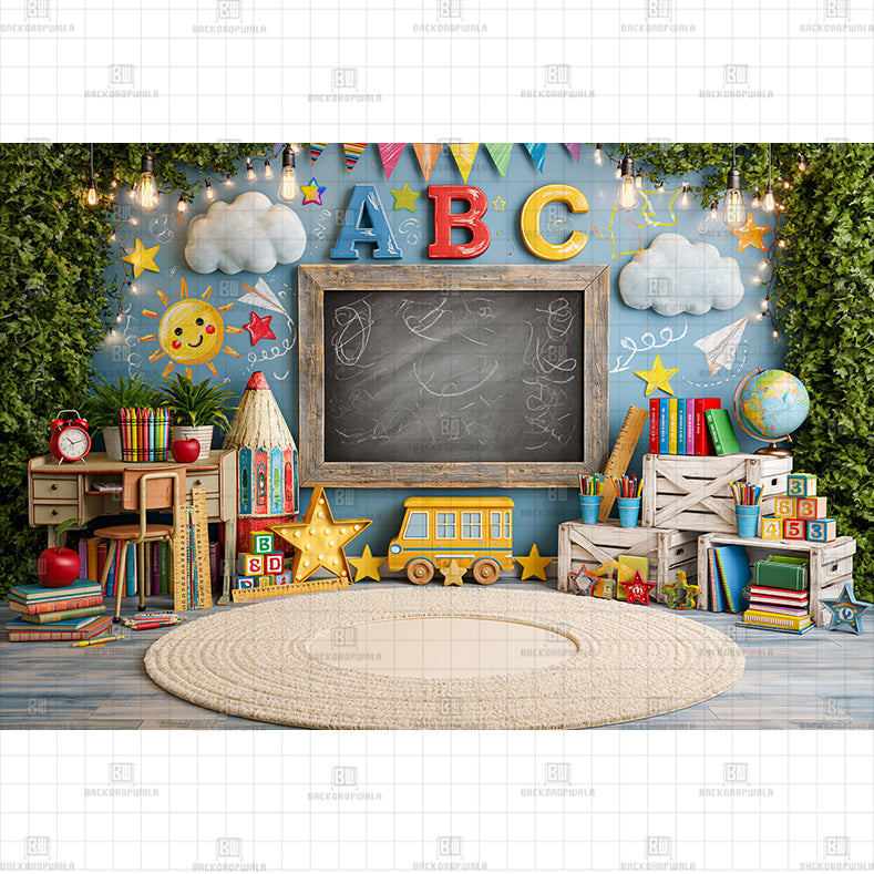 Creative Classroom printed Baby Backdrop