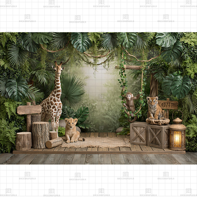 Painted Forest Path Printed Baby Backdrop