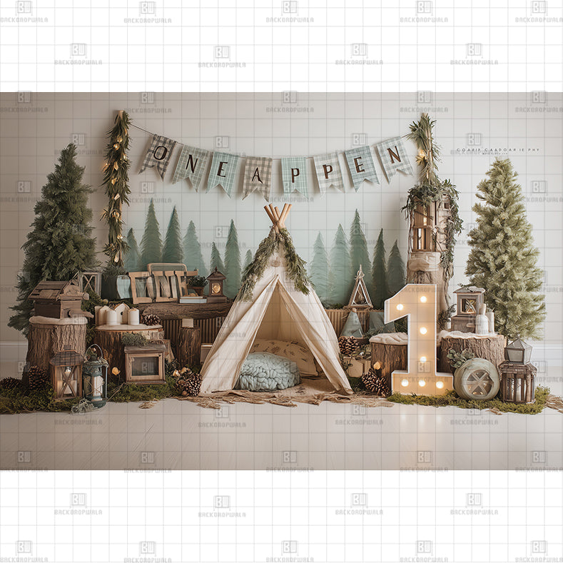 Banny Birthday Bash Printed Baby Backdrop