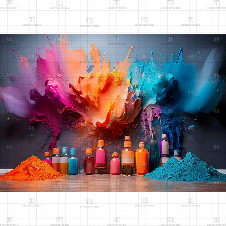 Color Splash Photo Backdrop Liquid Color Splash Printed Baby Backdrop โ Backdropwala