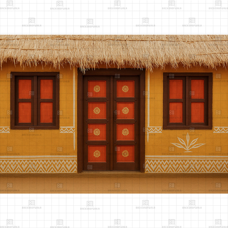 Golden Village Home Printed Baby Backdrop